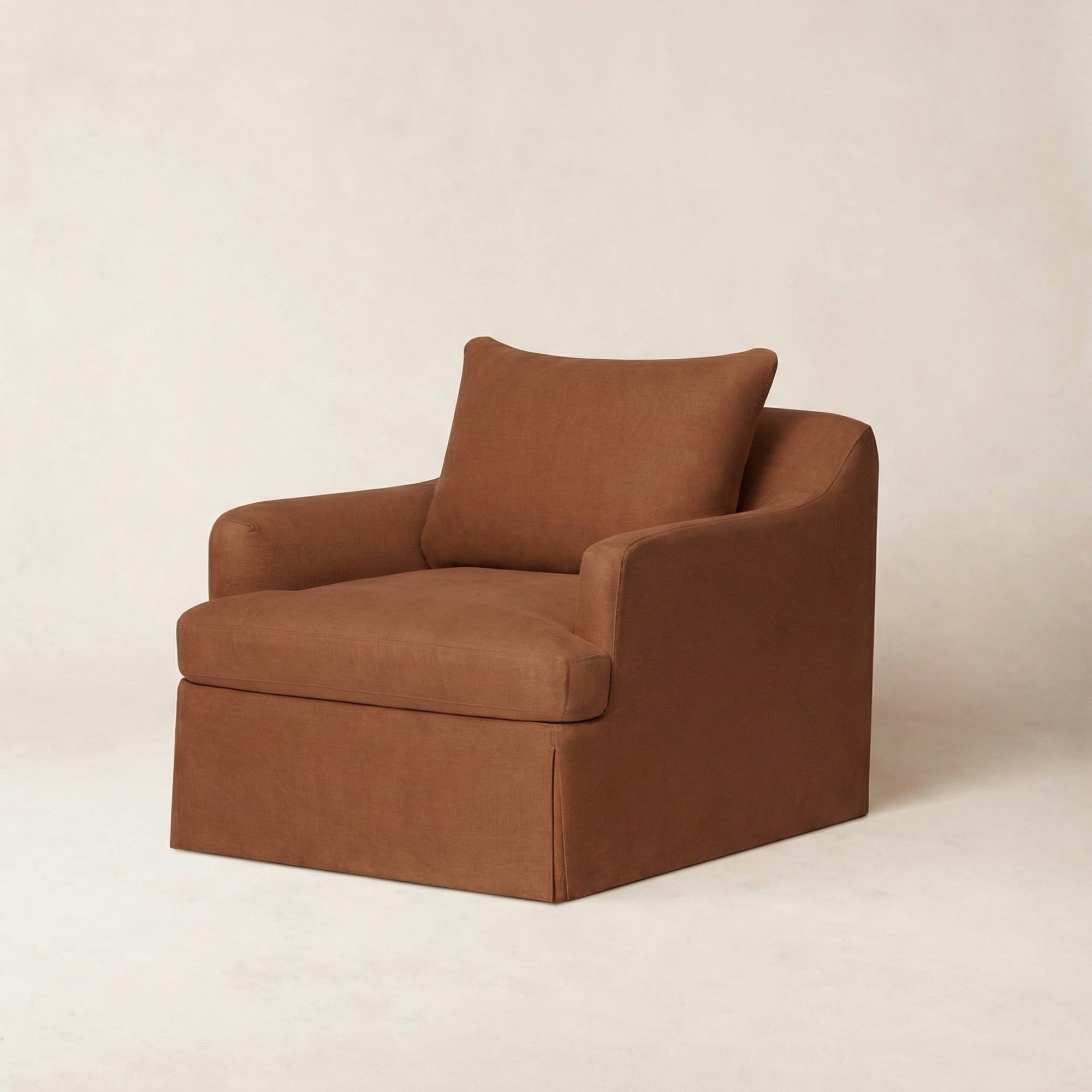 Sessel mit belgischem Leinenbezug