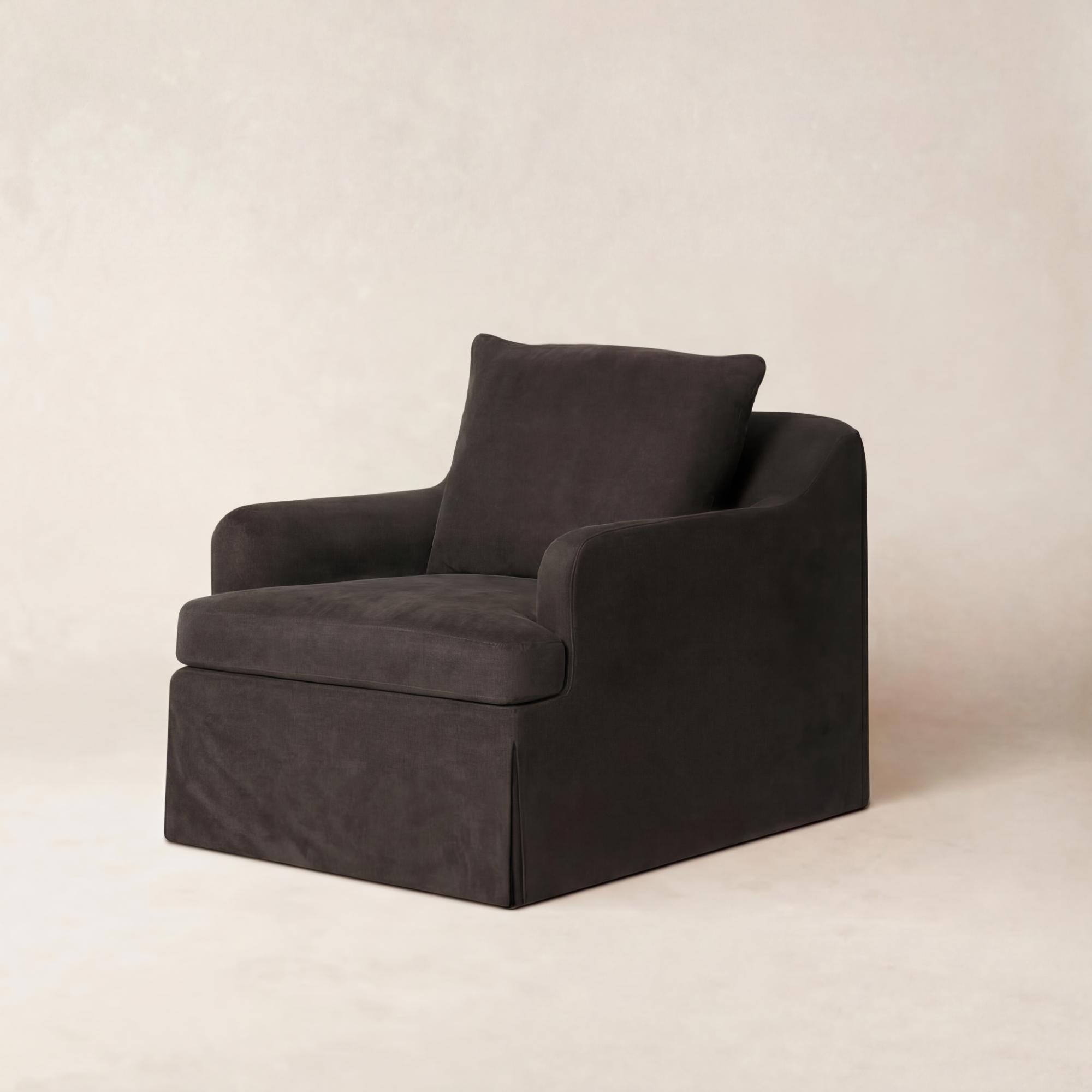 Sessel mit belgischem Leinenbezug