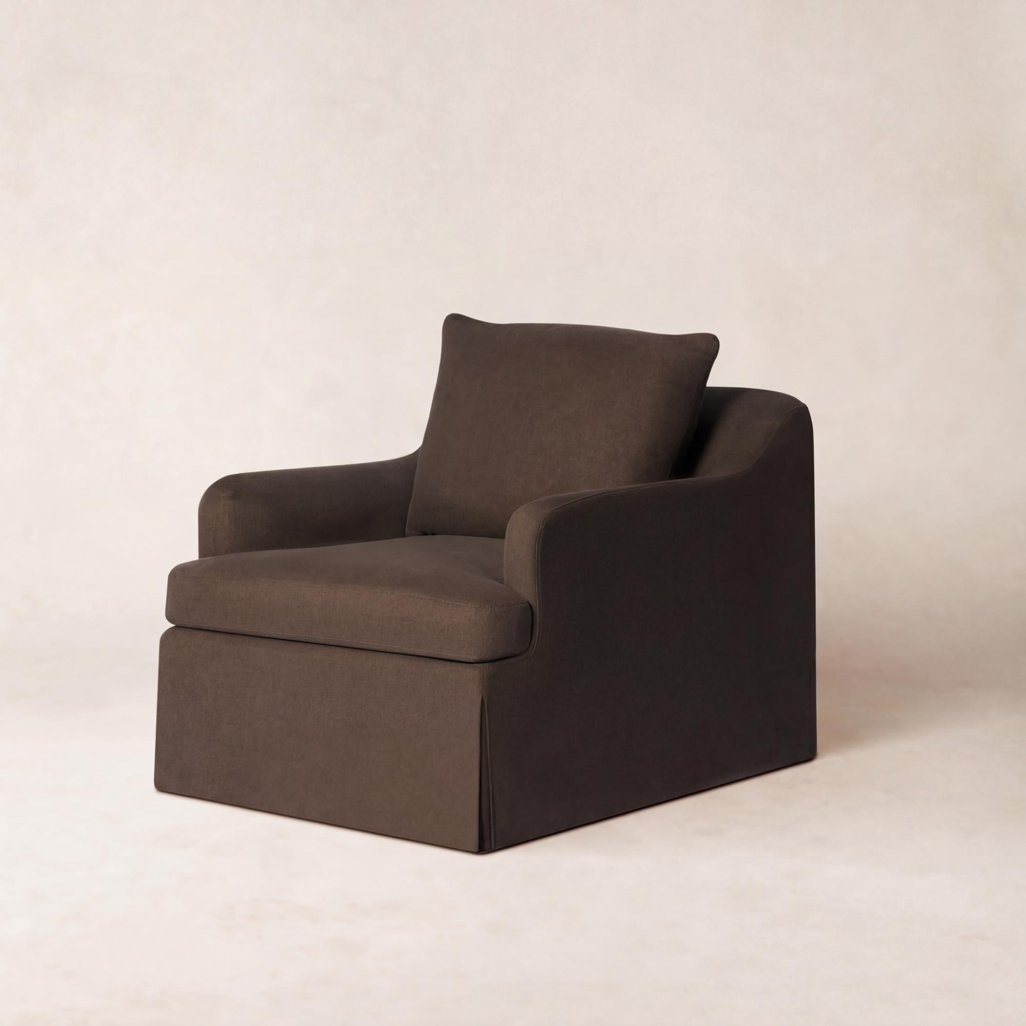 Sessel mit belgischem Leinenbezug