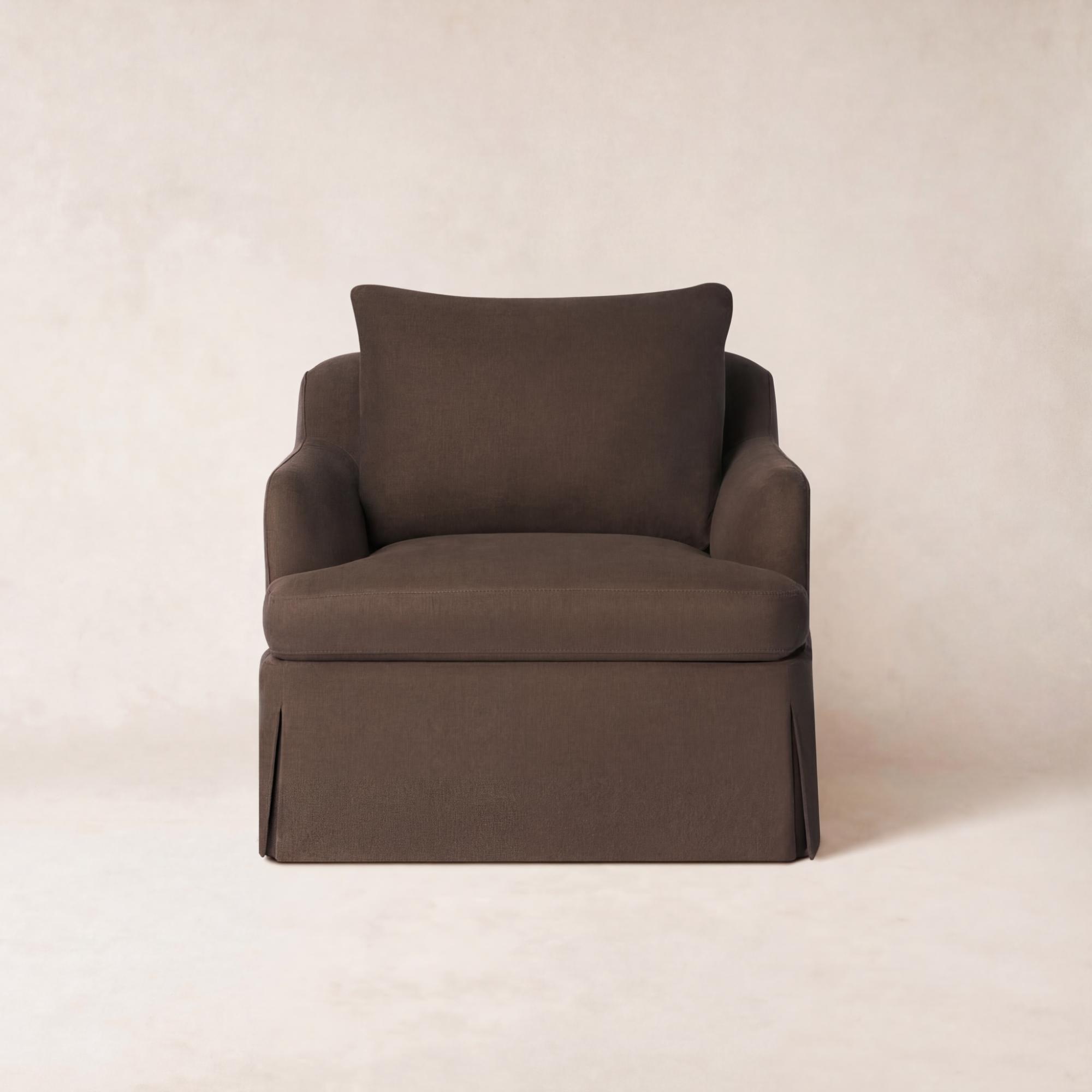 Sessel mit belgischem Leinenbezug