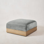 Architektonischer Woll-Mohair-Ottomane
