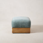 Architektonischer Woll-Mohair-Pouf