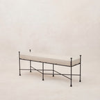 Gartenbank 122 cm – schwarzer Rahmen
