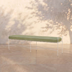Gartenbank 178 cm – weißes Gestell