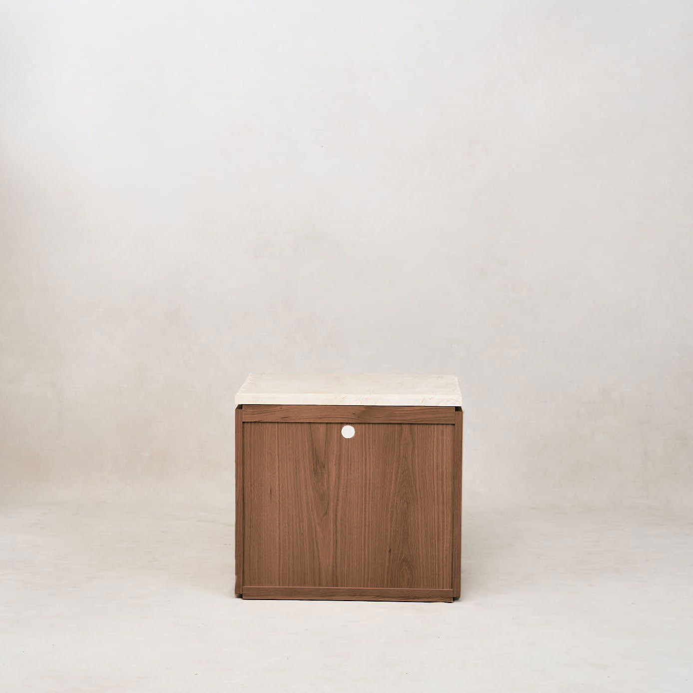 Nachttisch mit Marmorplatte und Schublade mit Soft-Close-Funktion – Mokka