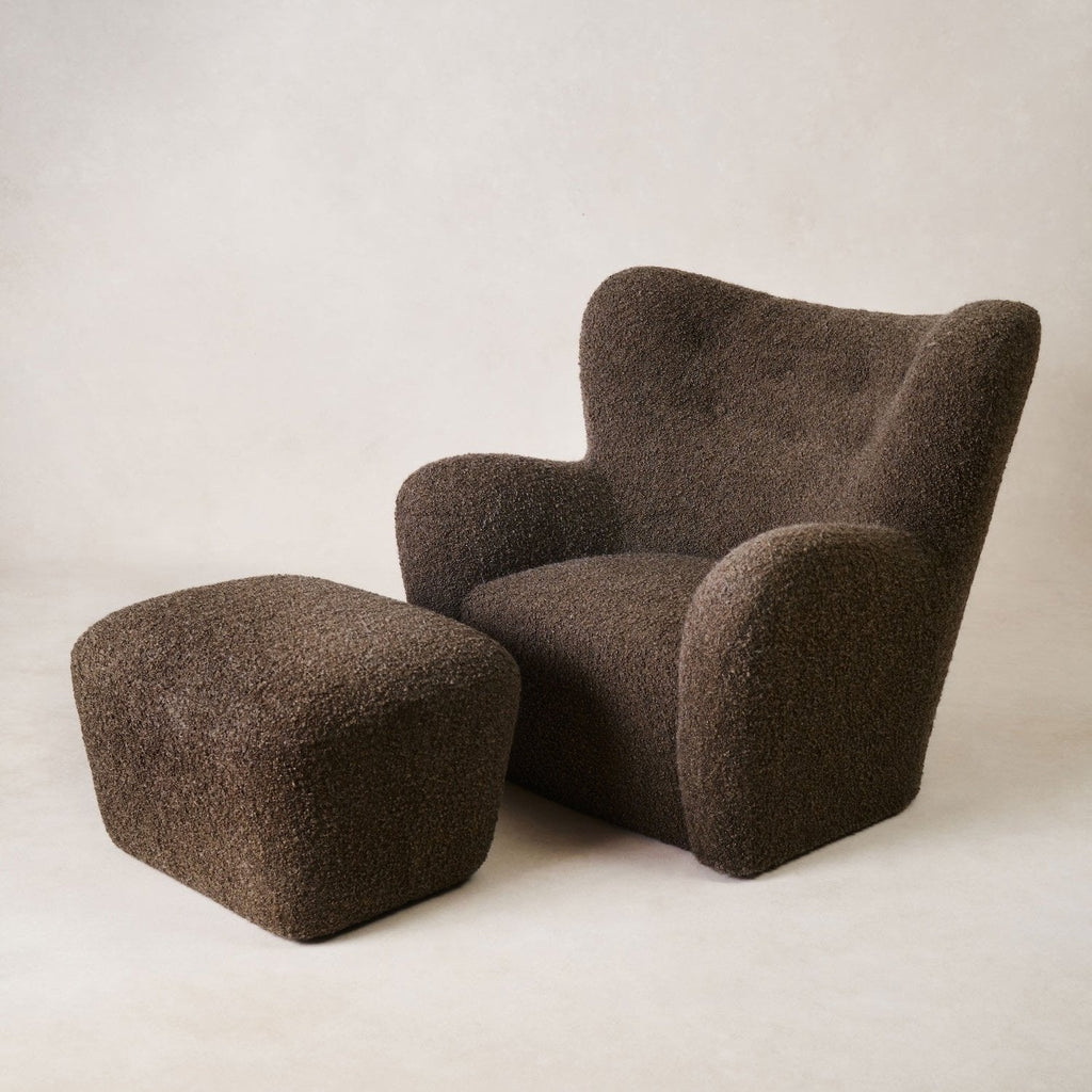 Loungesessel – Mokka-Bouclé