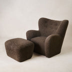 Loungesessel – Mokka-Bouclé