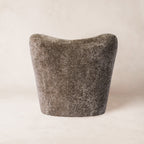 Drehbarer Loungesessel – Taupefarbenes Shearling