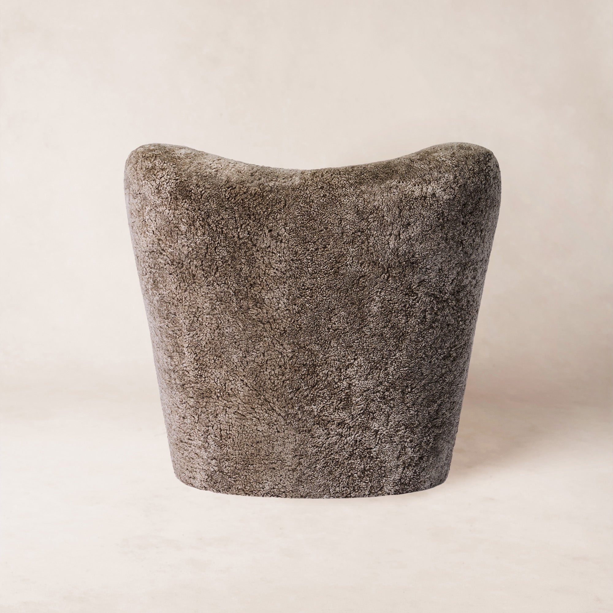Drehbarer Loungesessel – Taupefarbenes Shearling