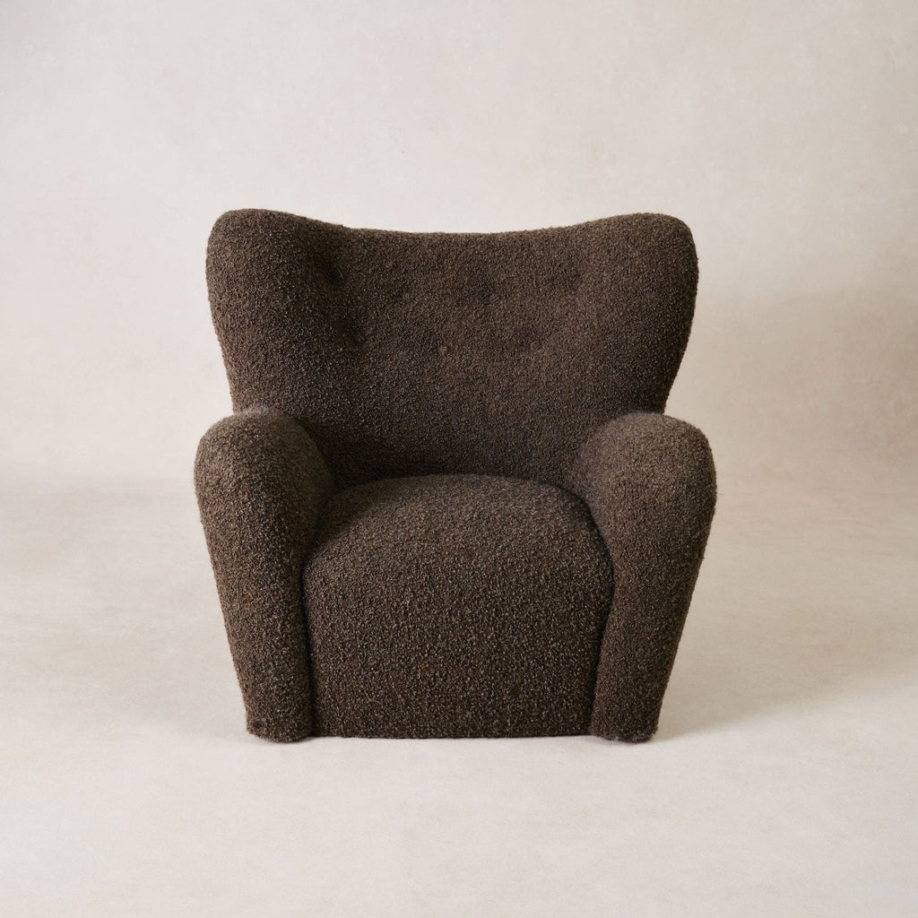 Loungesessel – Mokka-Bouclé