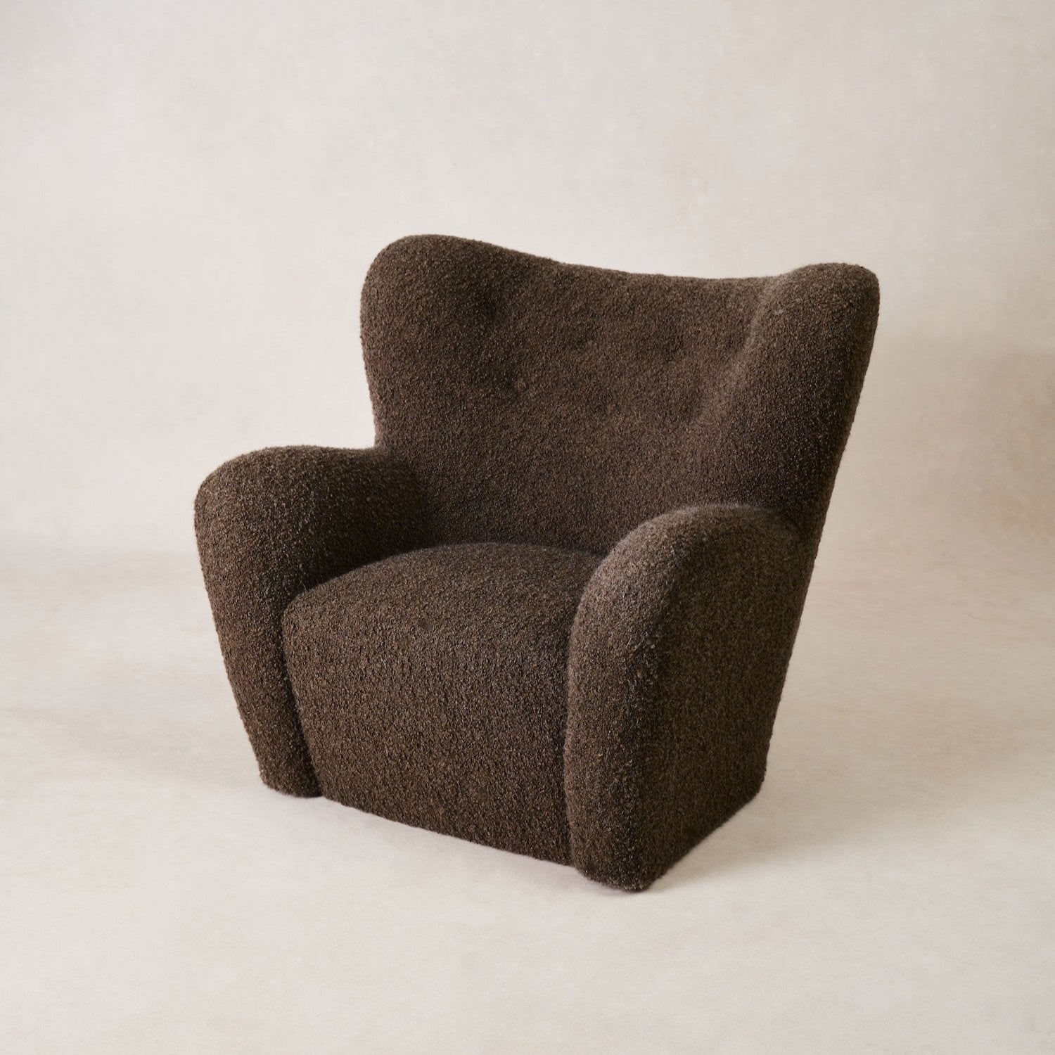 Loungesessel – Mokka-Bouclé