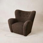 Loungesessel – Mokka-Bouclé