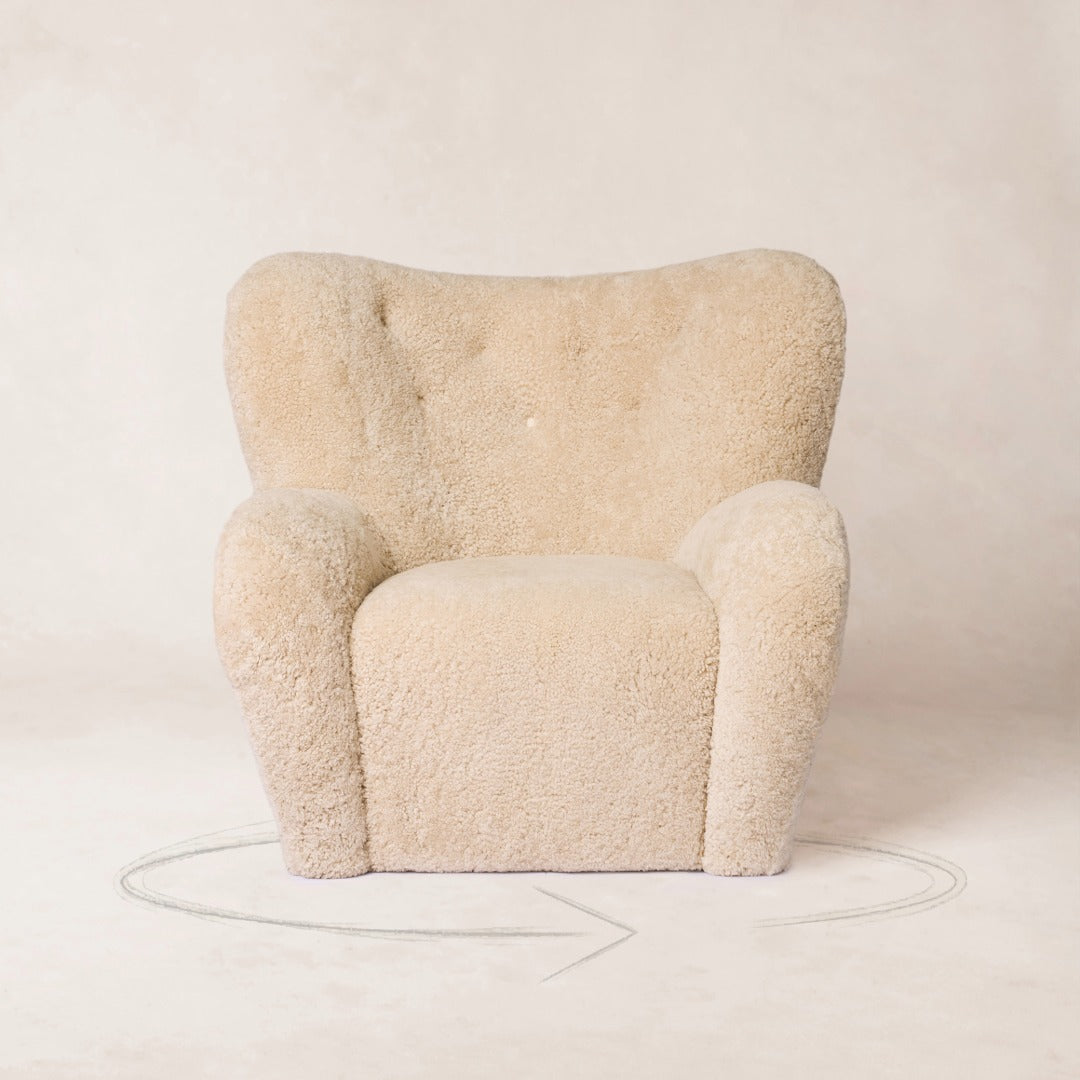 Loungesessel – Bone Shearling