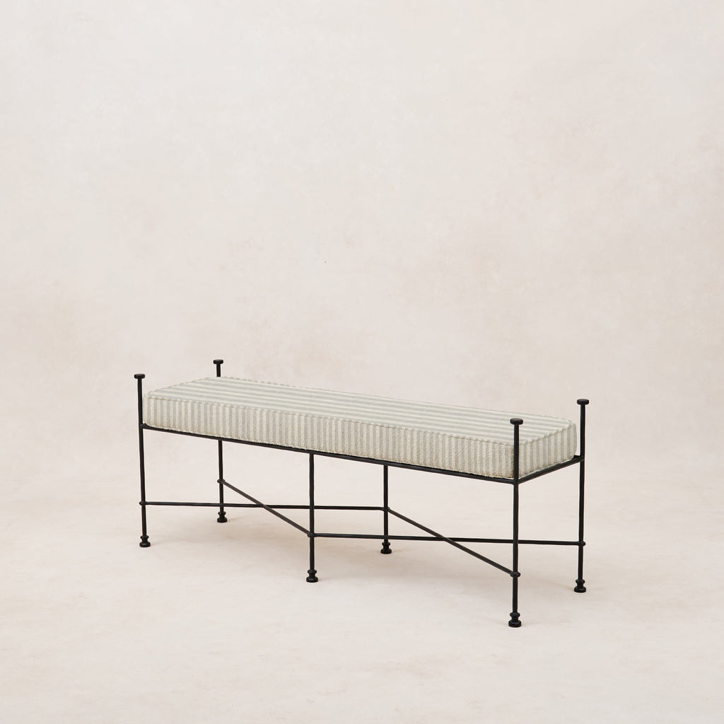 Gartenbank 122 cm – schwarzer Rahmen