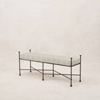 Gartenbank 122 cm – schwarzer Rahmen