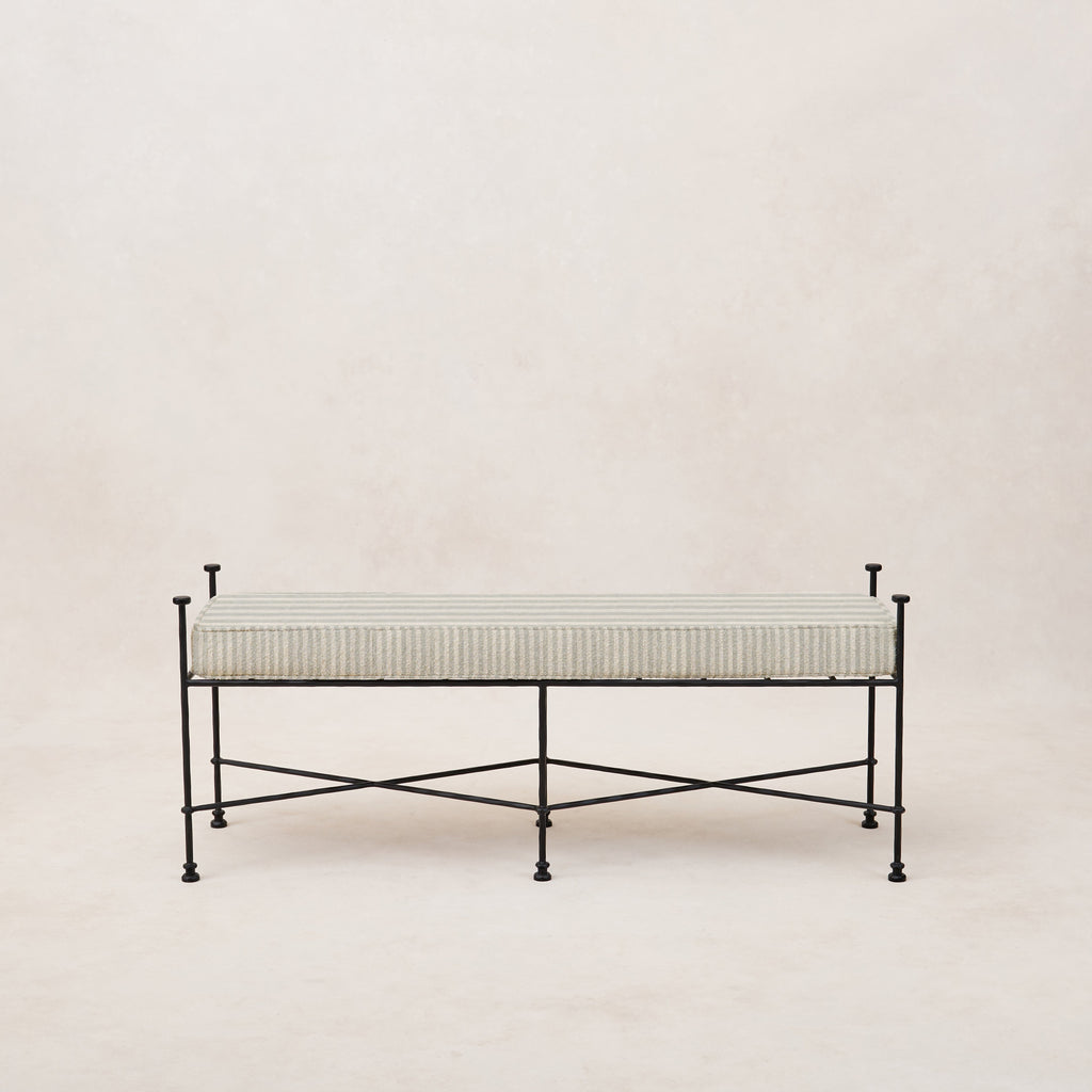 Gartenbank 122 cm – schwarzer Rahmen