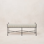 Gartenbank 122 cm – schwarzer Rahmen