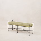 Gartenbank 122 cm – schwarzer Rahmen