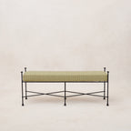 Gartenbank 122 cm – schwarzer Rahmen