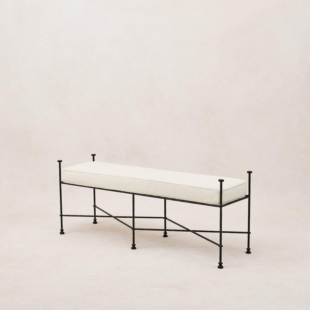 Gartenbank 122 cm – schwarzer Rahmen