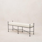 Gartenbank 122 cm – schwarzer Rahmen