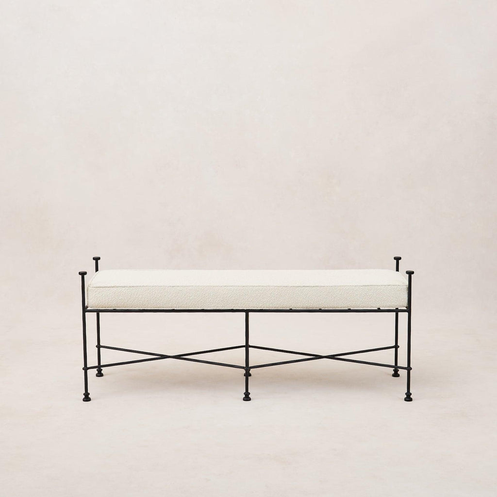 Gartenbank 122 cm – schwarzer Rahmen
