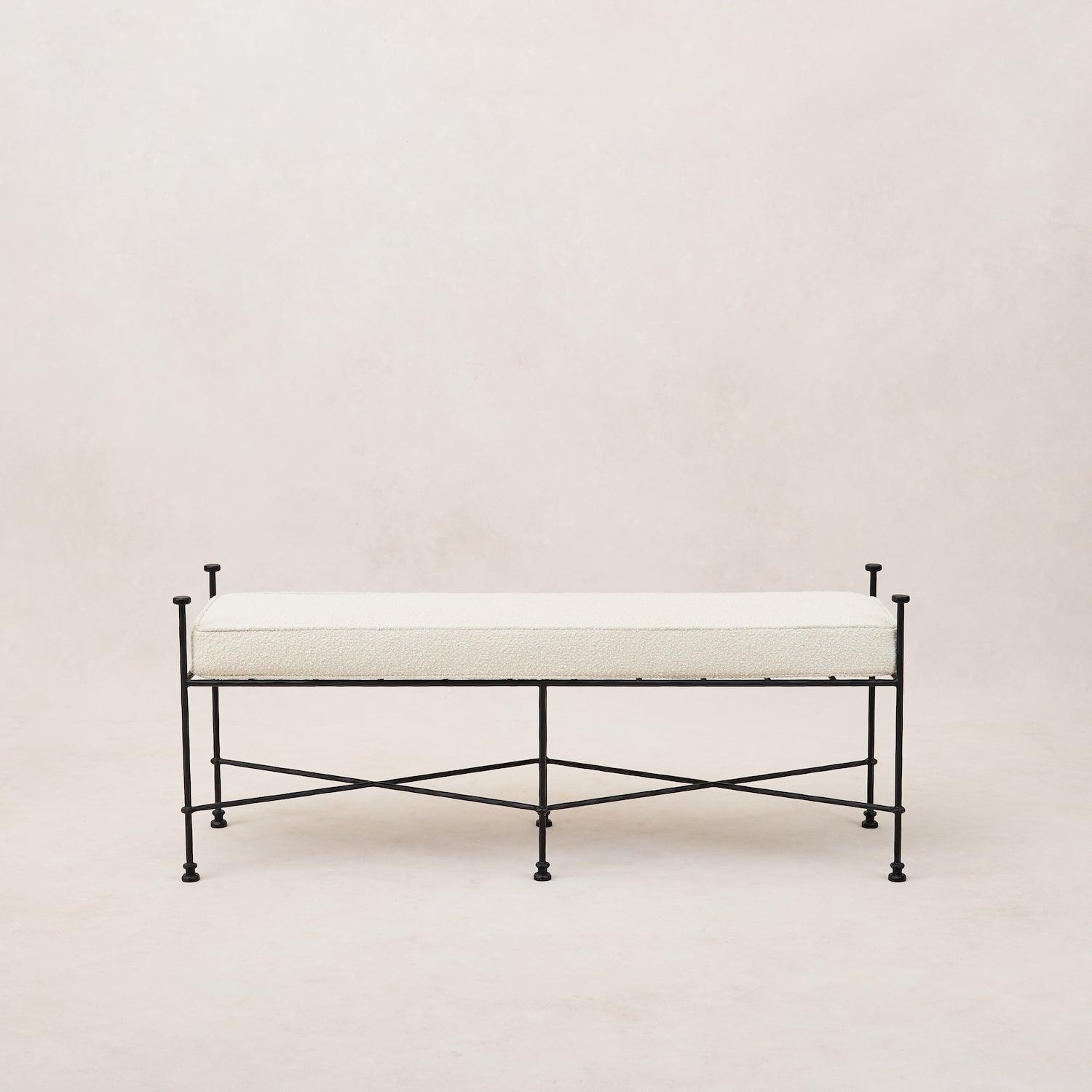 Gartenbank 122 cm – schwarzer Rahmen