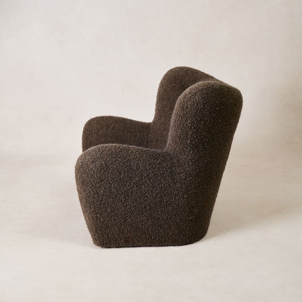 Loungesessel – Mokka-Bouclé